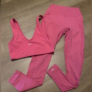 SET Active Sportbody Pink Sports Bra and Leggings - Size Small